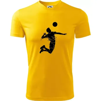 Chlapecké tričko Volejbal splash jednoduchý - Dětské triko sportovní (dresovina) - 158 cm/12 let ( Žlutá )