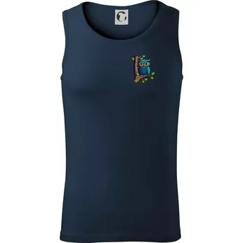 Sova na prsu - Tílko pánské Core - 2XL ( Námořní modrá (velmi tmavá - téměř černá) )