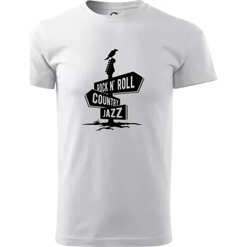 Kytara rozcestník - Triko extra velké (5-8XL) - 8XL ( Bílá )