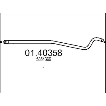 Výfuková trubka Výfuková trubka, 01.40358
