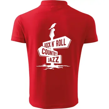 Pánská košile Kytara rozcestník - Polokošile pánská Pique Polo 203 - 2XL ( Červená )