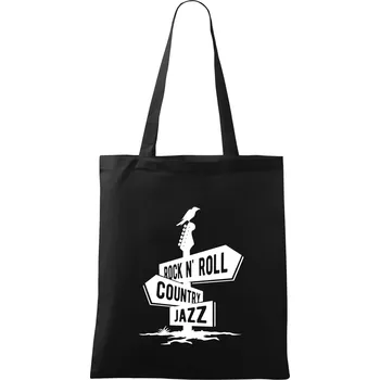 Kytara rozcestník - Taška bavlněná - 42 x 38 cm ( Černá )