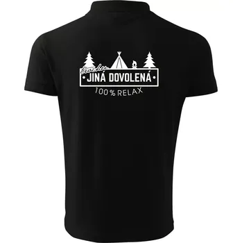 Pánská košile Trochu jiná dovolená stan - Polokošile pánská Pique Polo 203 - XL ( Černá )