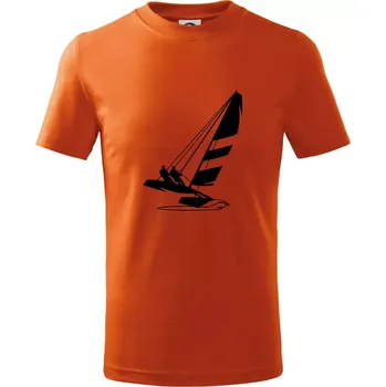 Chlapecké oblečení Katamarán na vodě - Tričko dětské bavlněné - 134 cm/8 let ( Oranžová )