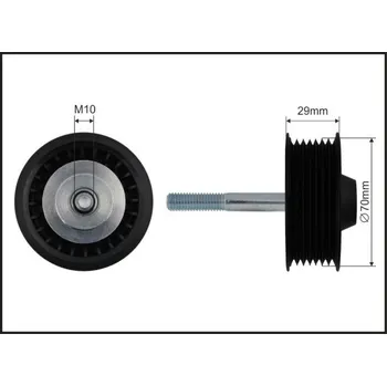 Vratna/vodici kladka, klinovy zebrovy remen, 500327