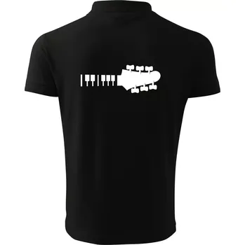 Pánská košile Klávesy a kytara - Polokošile pánská Pique Polo 203 - S ( Černá )