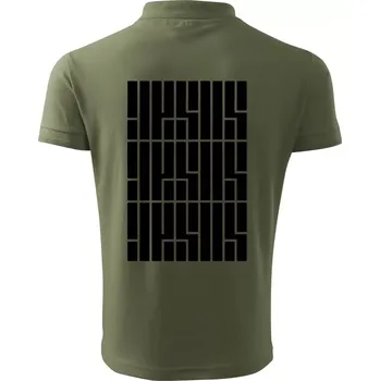 Pánská košile Jesus nápis - Polokošile pánská Pique Polo 203 - 4XL ( Khaki )