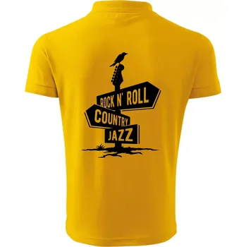Pánská košile Kytara rozcestník - Polokošile pánská Pique Polo 203 - 2XL ( Žlutá )