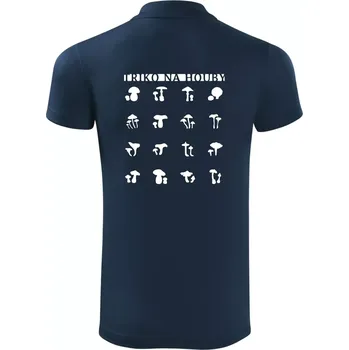 Pánská košile Triko na houby - Polokošile Victory sportovní (dresovina) - XL ( Námořní modrá (velmi tmavá - téměř černá) )