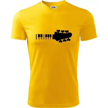 Chlapecké tričko Klávesy a kytara - Dětské triko sportovní (dresovina) - 122 cm/6 let ( Žlutá )