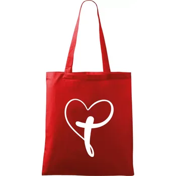 Jesus srdce - Taška bavlněná - 42 x 38 cm ( Červená )