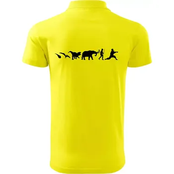 Pánská košile Bojové umění od pravěku - Polokošile pánská Pique Polo 203 - XL ( Citrónová )