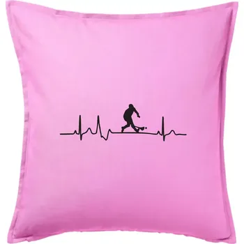 Polštář Ekg hurling - Polštář 50x50 - 50x50 - Pouze potah ( Růžová )