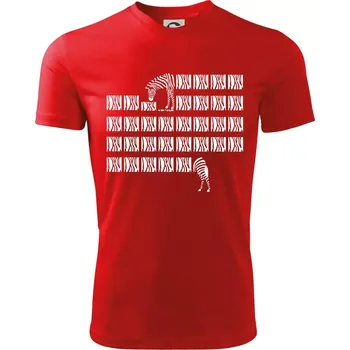 Chlapecké tričko Zebra dlouhá - Dětské triko sportovní (dresovina) - 134 cm/8 let ( Červená )