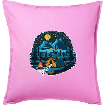 Polštář Šumava pod stanem - Polštář 50x50 - 50x50 - Pouze potah ( Růžová )