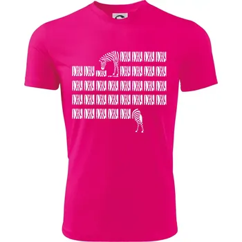 Zebra dlouhá - Dětské triko sportovní (dresovina) - 146 cm/10 let ( Neon Pink )