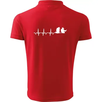 Pánská košile EKG hasiči - Polokošile pánská Pique Polo 203 - M ( Červená )