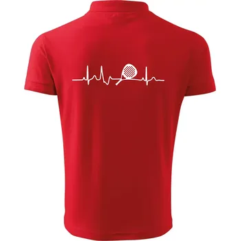 Pánská košile Ekg padel raketa - Polokošile pánská Pique Polo 203 - 2XL ( Červená )