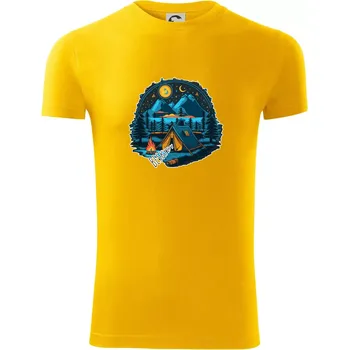 Pánské tričko Beskydy pod stanem - Viper FIT - Pánské zůžené tričko - S ( Žlutá )