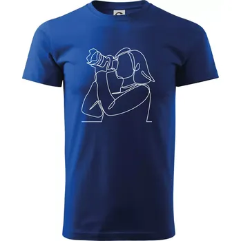 Fotografka stojící jedním tahem - Triko extra velké (5-8XL) - 7XL ( Královská modrá )