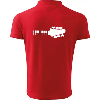 Pánská košile Klávesy a kytara - Polokošile pánská Pique Polo 203 - S ( Červená )