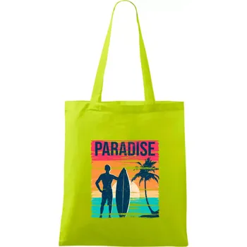 Paradise - barevný čtverec - Taška bavlněná - 42 x 38 cm ( Limetková )