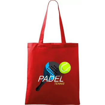 Padel obrazek barevný - Taška bavlněná - 42 x 38 cm ( Červená )