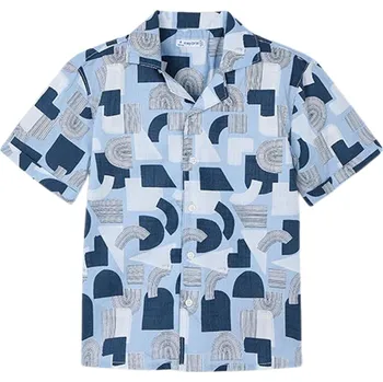 Chlapecká košile Chlapecká košile krátký rukáv Mayoral 3114-27 modrá velikost 122