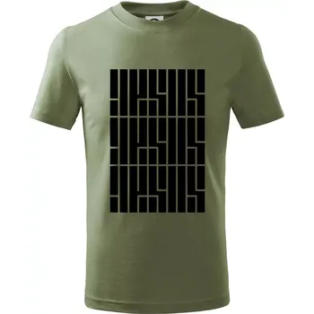 Jesus nápis - Tričko dětské bavlněné - 122 cm/6 let ( Khaki )