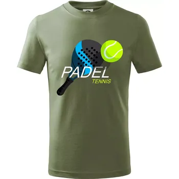 Padel obrazek barevný - Tričko dětské bavlněné - 122 cm/6 let ( Khaki )