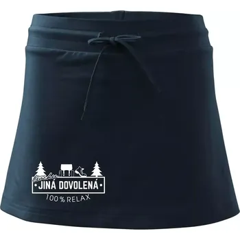 Dámská sukně Trochu jiná dovolená batoh - Sportovní sukně - two in one - XL ( Námořní modrá (velmi tmavá - téměř černá) )