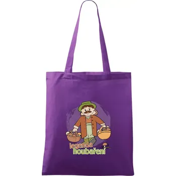 Legenda houbaření - Taška bavlněná - 42 x 38 cm ( Fialová )