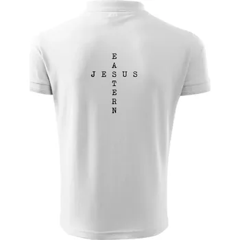 Pánská košile Eastern Jesus - Polokošile pánská Pique Polo 203 - 5XL ( Bílá )