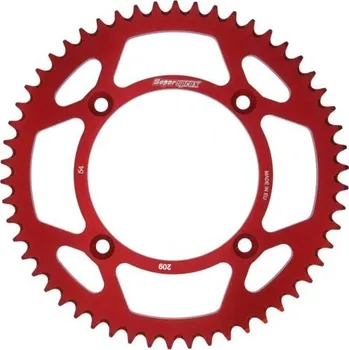 Řetězová sada pro motocykl SUPERSPROX Hliníková řetězová rozeta SUPERSPROX RAL-209:54-RED červená 54 zubů, 420