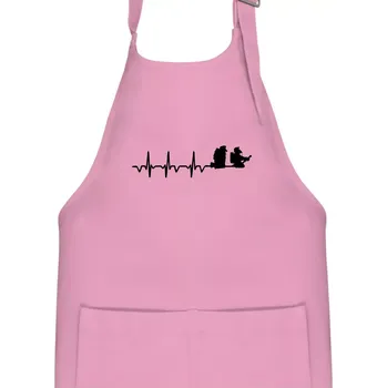 Kuchyňská zástěra EKG hasiči - Dětská zástěra na vaření - Univerzální velikost ( Růžová )