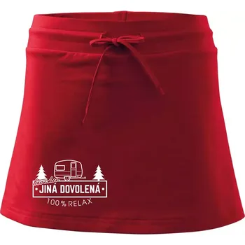 Dámská sukně Trochu jiná dovolená karavan - Sportovní sukně - two in one - S ( Červená )