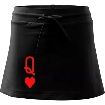 Dámská sukně Poker Q love - Sportovní sukně - two in one - L ( Černá )