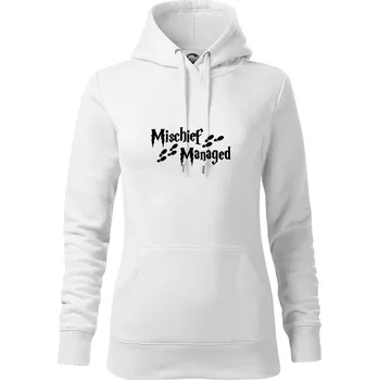 Dámská mikina Harry - Mischief Managed - Mikina dámská Cape s kapucí - S ( Bílá )