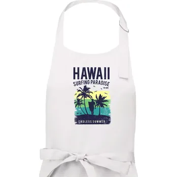 Kuchyňská zástěra Hawaii - Dámská zástěra na vaření - Univerzální velikost ( Bílá )