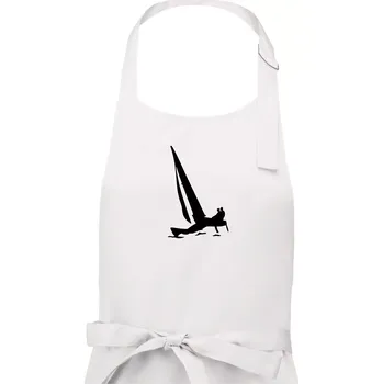 Kuchyňská zástěra Katamarán 2 osoby - Pánská zástěra na vaření - Univerzální velikost ( Bílá )