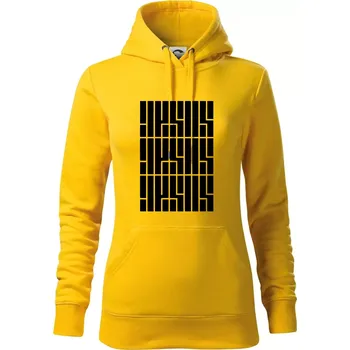 Dámská mikina Jesus nápis - Mikina dámská Cape s kapucí - 2XL ( Žlutá )