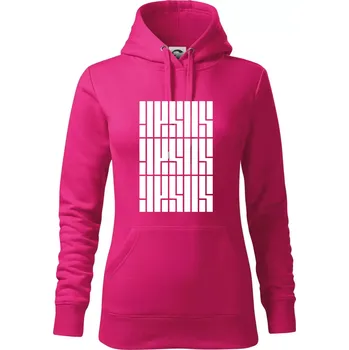 Dámská mikina Jesus nápis - Mikina dámská Cape s kapucí - M ( Purpurová )