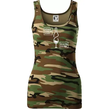 Dámské tričko Cítím, že se ožeru - Dámské Maskáčové tílko - M ( Hnědý maskáč )