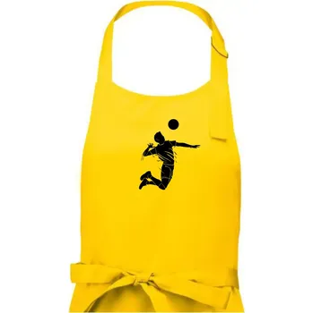Kuchyňská zástěra Volejbal splash jednoduchý - Pánská zástěra na vaření - Univerzální velikost ( Žlutá )