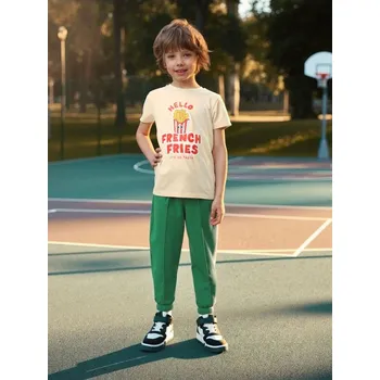 Chlapecké kalhoty Sinsay - Tepláky jogger - zelená - 442DN-77X - 442DN-77X-110