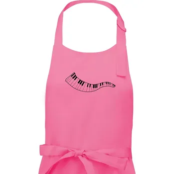 Kuchyňská zástěra Klávesy vlna - Dámská zástěra na vaření - Univerzální velikost ( Růžová )