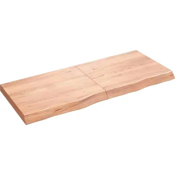 Stolní podložka Nábytek XL Stolní deska světle hnědá 120x50x(2-6)cm ošetřený masivní dub 3156374