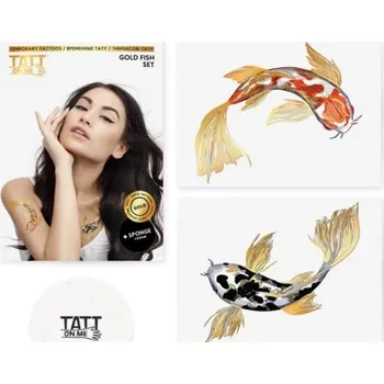 Tetování TATTonMe Metalické tetovačky pro ženy Ryby sada Gold