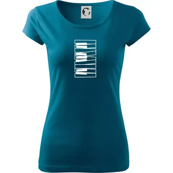 Dámské oblečení Klávesy svisle - Dámské triko Pure - XL ( Petrolejová )