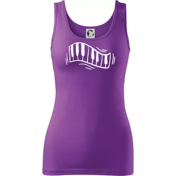 Dámské tričko Klávesy kreslené - Dámské tílko - XS ( Fialová )